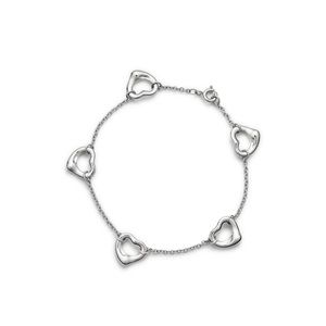 Tiffany Brand Elsa Peretti Open Heart Sterling Silver Bracelet